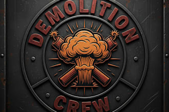 design a powerful and dynamic explosion logo