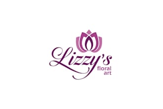 do floral feminine garden flower shop brand logo design