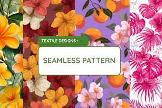design textile and seamless patterns for fashion brands