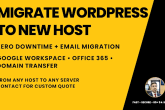 migrate transfer wordpress site to new host fast zero downtime