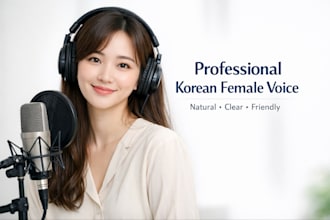 provide a professional native korean voice over