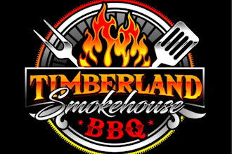 design pizza, burger, taco, chicken, bbq, seafood and restaurant logo