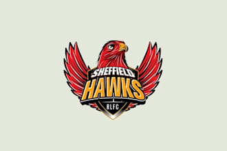 design awesome sheffield hawks club logo
