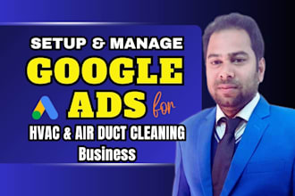 set up high converting google ads for hvac or air duct cleaning within 24 hours