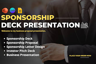 design pro sponsorship deck, business sponsorship deck, proposal presentation