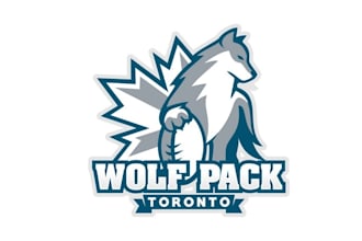 design high quality big team wolf pack logo for you