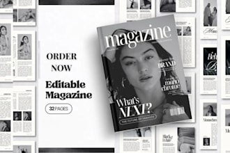 design modern magazine layout, editorial, catalog or brochure in indesign