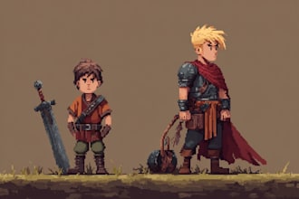 design unique pixel art portrait for you