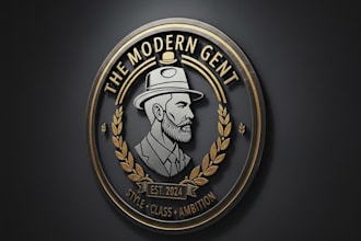 create a 3d represents strength professionalism man logo
