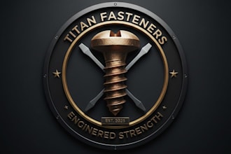 design a professional hardware or construction screw logo