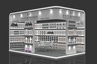 design professional exhibition stalls and trade show booths