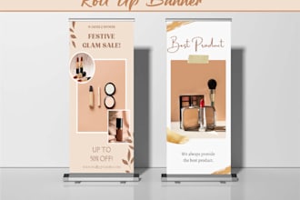 design professional roll up banner and retractable banner, outdoor banner design