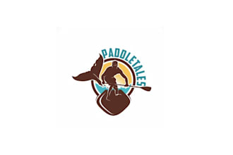 design powerful paddle board tours company logo