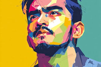do a professional pop art portrait
