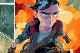 comic book illustration superhero comic cover storyboard