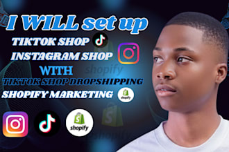 set up tik tok shop, tiktok shop dropshipping, shopify marketing, instagram shop
