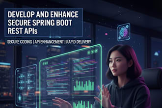 develop and enhance secure spring boot rest apis