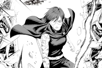 draw comic book illustration for anime manga or webtoon