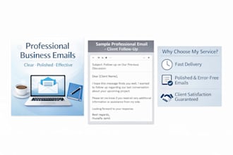 write professional business emails and client messages