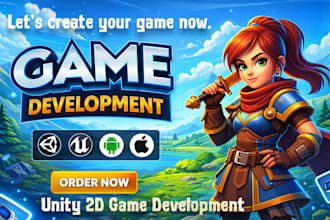 design and develop high quality unity 2d game development