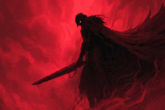 draw custom dark berserk style art in high quality