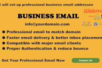 set up a professional business email address