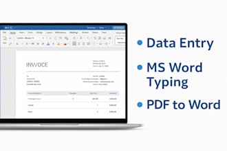 accurate data entry and document typing in ms word