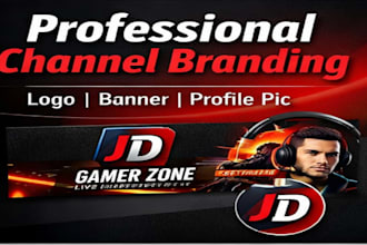 design professional youtube logo, banner and thumbnail