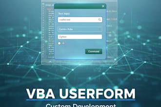 create userforms in excel vba