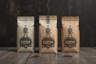 do coffee packaging, coffee bag, label design
