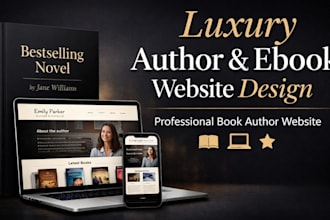 book author website, author website, ebook website, or luxury website