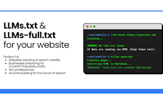 generate llms txt files for your website from hi llms