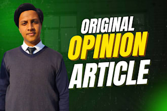 write opinion pieces and articles for you
