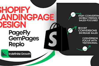 design a high converting shopify landing page product pages pagefly or replo