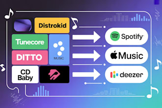 distribute music distrokid tunecore ditto cdbaby to spotify apple deezer
