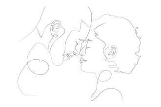 do minimalist hand drawn illustration custom line art continuous line art logo