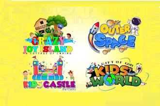 unique design for kids, child care, baby care, school logo