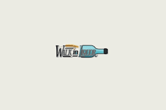 design trendy farmhouse walk liquor store logo