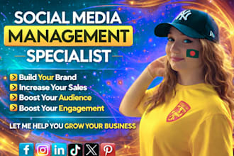 be your social media manager for monthly social media management
