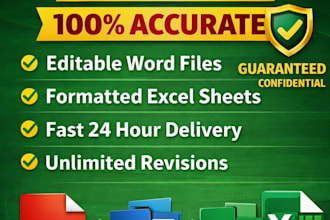 convert PDF to word or excel manually