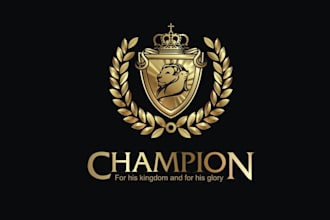 design splendid wonderful champion logo