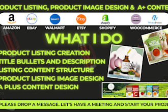 create product listings and design listing content expert