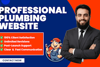 design plumbing website or electrician website or hvac website