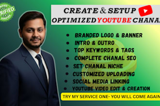 create and setup youtube channel