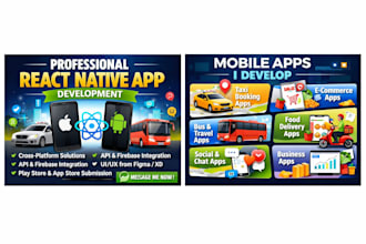 develop a professional react native mobile app