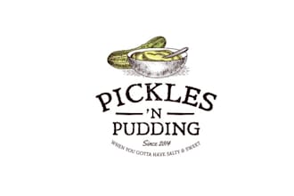design best quality pickles pudding logo