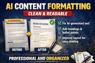 format and clean up ai generated content for clear readability