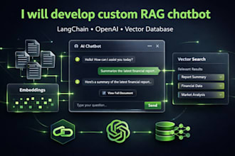 develop custom rag chatbot with langchain openai vector database