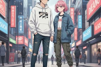 make a anime couple art and character art