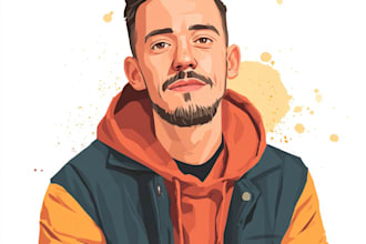 draw amazing vector cartoon portrait
